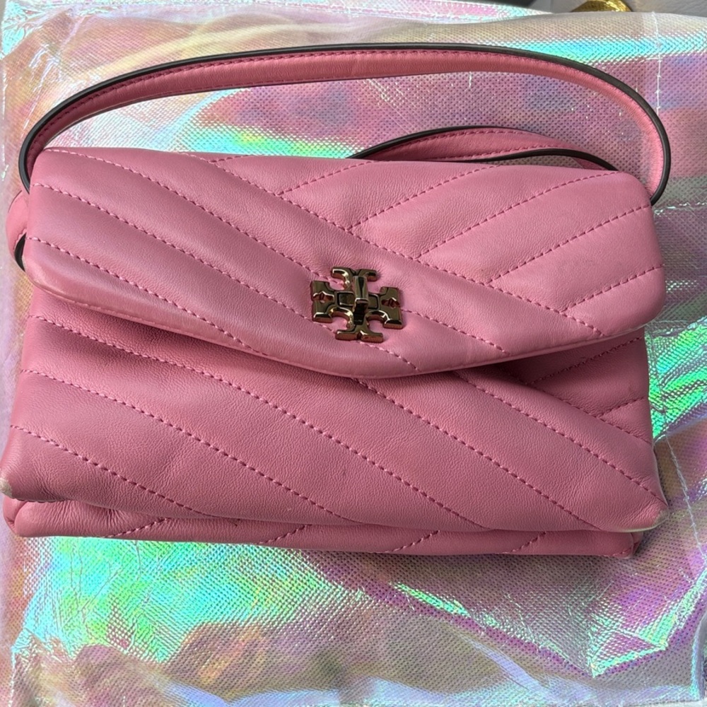 Tory Burch Pink Quilted Clutch